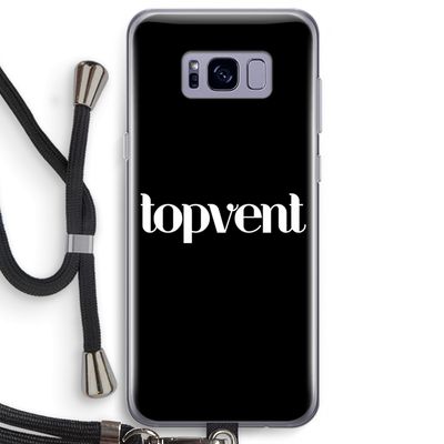 Topvent Zwart: Samsung Galaxy S8 Plus Transparant Hoesje met koord