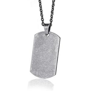 Vintage Dogtag kettinghanger met Jasseron ketting