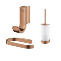 Grohe Selection Toiletaccessoires - closethouder - zonder klep - closetborstelset - handdoekhaak - warm sunset brushed (koper) SW444377/SW444236/SW444531