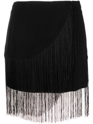 TWINSET minijupe portefeuille en tweed - Noir