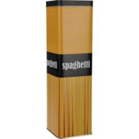 Excellent Houseware Pasta/Spaghetti/voorraadblik - metaal - beige/zwart - 8.5 x 30 cm - thumbnail