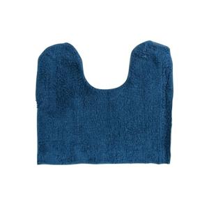 MSV WC/Badkamerkleed/badmat voor op de vloer - blauw - 45 x 35 cm - Badmatjes