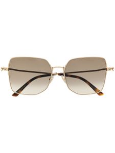 Jimmy Choo Eyewear lunettes de soleil Trisha à monture carrée oversize - Marron