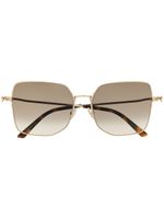 Jimmy Choo Eyewear lunettes de soleil Trisha à monture carrée oversize - Marron - thumbnail