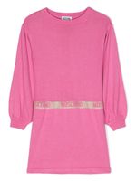 Moschino Kids robe en maille à bande logo - Rose - thumbnail