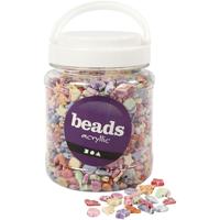 Creativ Company Pastel kralen, afm 9-12 mm, gatgrootte 1,2 mm, ca. 1600 stuk, 500 gr, 700 ml/ 1 doosje