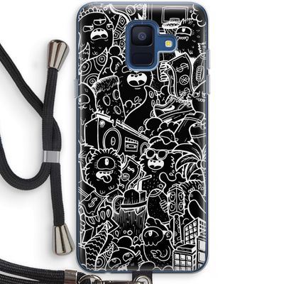 Vexx Black City : Samsung Galaxy A6 (2018) Transparant Hoesje met koord