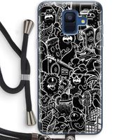 Vexx Black City : Samsung Galaxy A6 (2018) Transparant Hoesje met koord