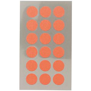 Hobby stickers - 72x stuks - D15 mm - neon oranje ronde stickers - Kantoor stickers - Scrapbook