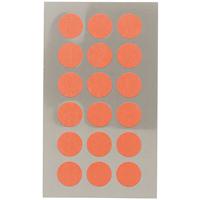 Hobby stickers - 72x stuks - D15 mm - neon oranje ronde stickers - Kantoor stickers - Scrapbook - thumbnail