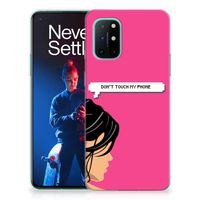 OnePlus 8T Silicone-hoesje Woman Don't Touch My Phone