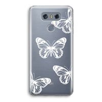 White butterfly: LG G6 Transparant Hoesje