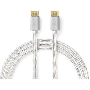 DisplayPort-Kabel | DisplayPort Male | DisplayPort Male | 8K@60Hz | Verguld | 2.00 m | Rond | Gevloc