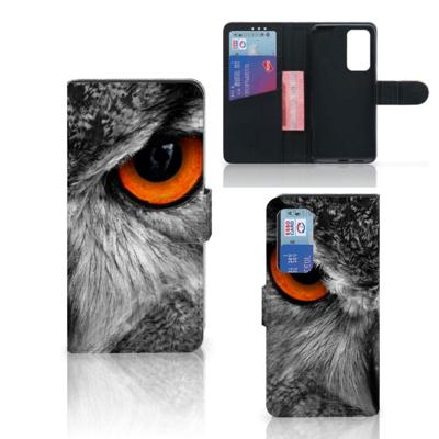 Huawei P40 | Telefoonhoesje | Met pasjeshouder | Uil