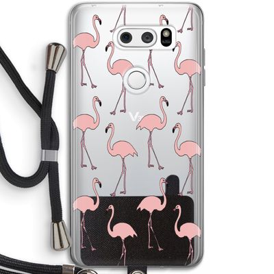 Anything Flamingoes: LG V30 Transparant Hoesje met koord