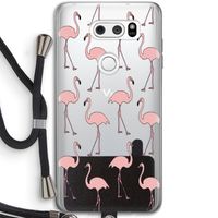 Anything Flamingoes: LG V30 Transparant Hoesje met koord