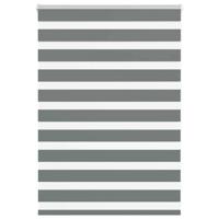 Zebra rolgordijn 100x100 cm stofbreedte 95,9 cm donkergrijs