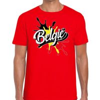 Belgie t-shirt spetter rood voor heren