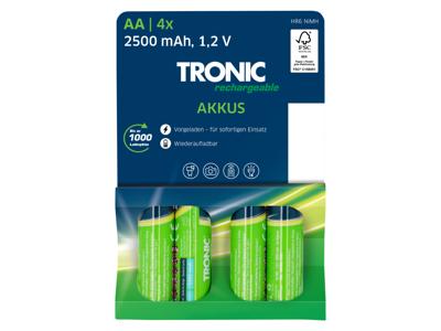 TRONIC 4 oplaadbare batterijen (AA)