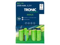 TRONIC 4 oplaadbare batterijen (AA)