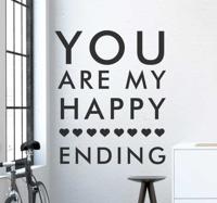 You Are My Happy Ending Muursticker - thumbnail