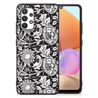 Samsung Galaxy A32 4G | A32 5G Enterprise Editie Bloemen Hoesje Black Flowers
