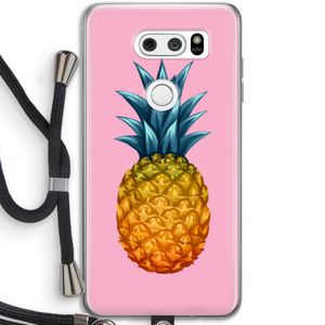 Grote ananas: LG V30 Transparant Hoesje met koord