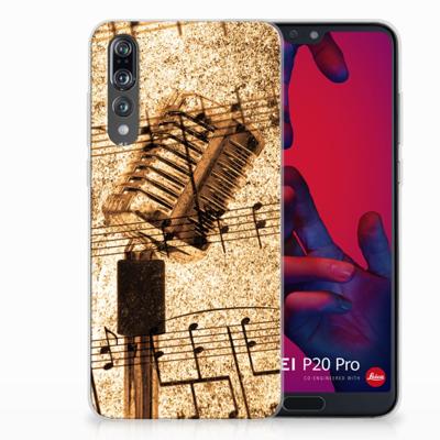 Huawei P20 Pro | Siliconen hoesje | met foto Bladmuziek
