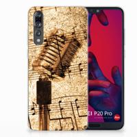 Huawei P20 Pro | Siliconen hoesje | met foto Bladmuziek