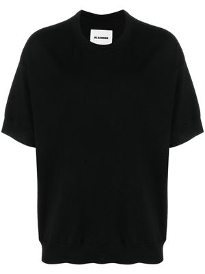 Jil Sander t-shirt en laine à manches courtes - Noir