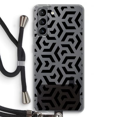 Crazy pattern: Samsung Galaxy S21 Transparant Hoesje met koord