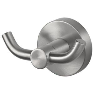 Haceka Kosmos Handdoekhaak - rond - dubbel - geborsteld RVS 1208615