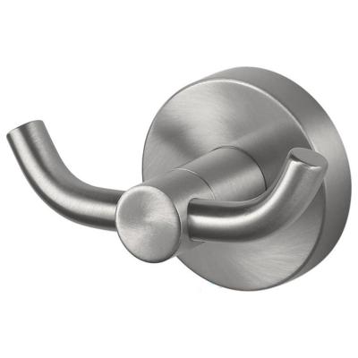 Haceka Kosmos Handdoekhaak - rond - dubbel - geborsteld RVS 1208615