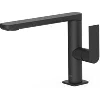 Wastafelkraan Tres Loft | Opbouw | Draaibare uitloop | Mengkraan | Standaard model | 1-hendel | Rond | Zwart mat