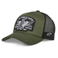 ALPINESTARS Heritage Patch Trucker Hat, Petjes en mutsen voor de motorfietsrijder, Militair Groen-Zwart