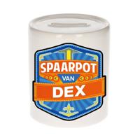 Vrolijke kinder spaarpot voor Dex - Spaarpotten - thumbnail