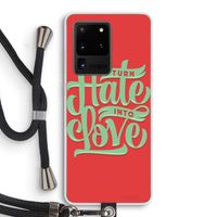Turn hate into love: Samsung Galaxy S20 Ultra Transparant Hoesje met koord