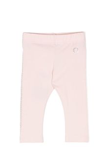 Aigner Kids pantalon à logo strassé - Rose