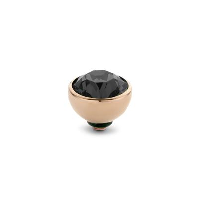 Melano Twisted Basic CZ Steentje Transparant Black | Rosé
