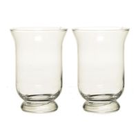 Set van 2x stuks kelk vaas/vazen van glas 19,5 cm