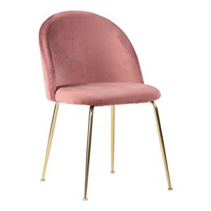 Geneve Eetkamerstoel - Roze/Fluweel - set van 2