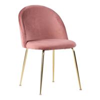 Geneve Eetkamerstoel - Roze/Fluweel - set van 2