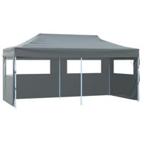 Partytent pop-up inklapbaar met zijwanden 3x6 m antraciet