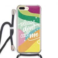 Don't call: iPhone 8 Plus Transparant Hoesje met koord