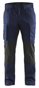 Blåkläder Service werkbroek met stretch 14591845 | Marineblauw/Zwart | Maat 58 - 7330509498569