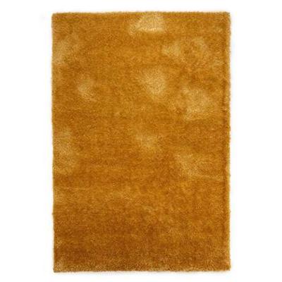 Tapeso Hoogpolig vloerkleed velvet - Posh goud - 140x200 cm