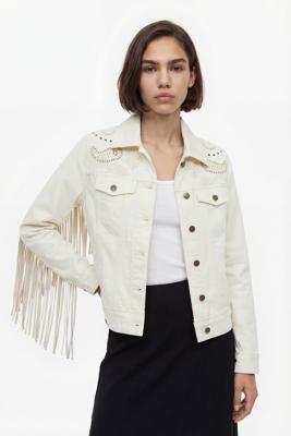 Denim truckerjack - WHITE - S