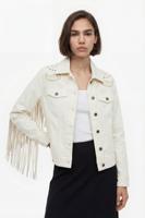 Denim truckerjack - WHITE - S