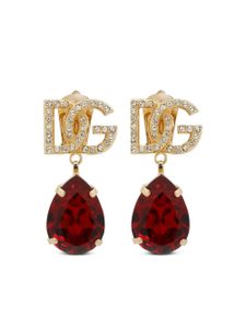 Dolce & Gabbana boucles d'oreilles serties de cristaux à logo
