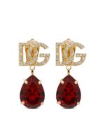 Dolce & Gabbana boucles d'oreilles serties de cristaux à logo